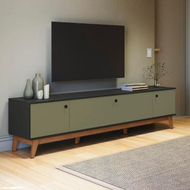 Imagem de Rack Kappesberg 3 Portas Preto/Verde Frevo 218cm