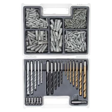 Imagem de JOGO DE BROCAS HSS AR, MADEIRA, WÍDIA, BITS E BUCHAS 300 PEÇAS MTX