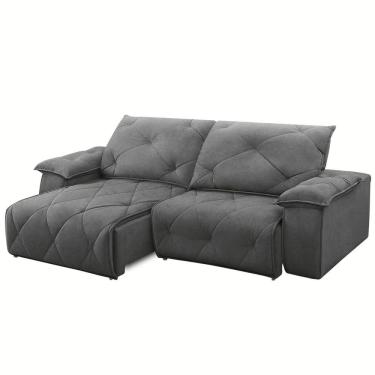 Imagem de Sofá 4 Lugares Retrátil e Reclinável Master Cinza