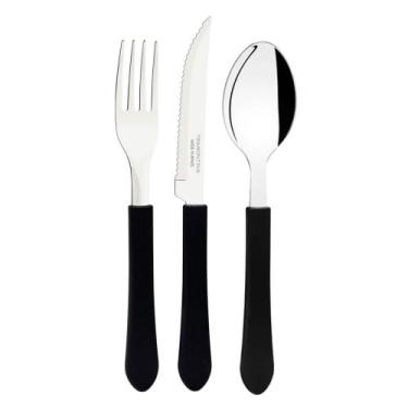 Imagem de Kit Restaurante 18 Talheres Tramontina 6 Garfos + 6 Facas + 6 Colheres