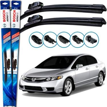 Imagem de Par Palheta Limpador Parabrisa Civic 2007 2008 2009 2010 2011 Bosch