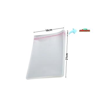 Imagem de Saco Adesivado Plástico Transparente 16X21+3cm Com 500 Unidades