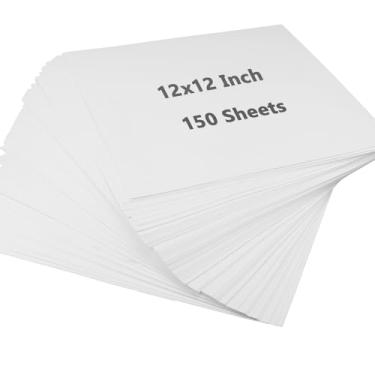 Imagem de HOZEON Cartolina branca de 36 kg, 30 x 30 cm, 150 folhas de papel grosso para fazer cartões, álbuns, álbuns de fotos, projetos de artesanato
