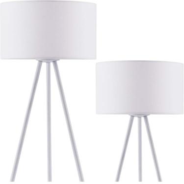 Imagem de Abajur Luminária Mesa 48 E 75Cm Tripé Altura Regulável Metal