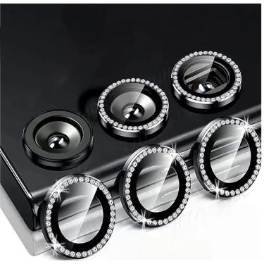 Imagem de Película (Kit 03 Pçs) da Lente Câmera Lisa / Strass Para Samsung Galaxy S25 S24 Normal / S24+ Plus / S23 FE