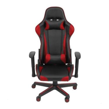 Imagem de Cadeira De Escritório 3318 Gamer Ergonômica Couro Sintético Cor: Preto/Cinza