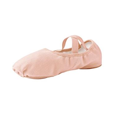 Imagem de Stelle Women's Ballet Shoes Stretch Canvas Dance Slippers Split Sole for Girls/Adult (Ballet Pink New, 4MW)