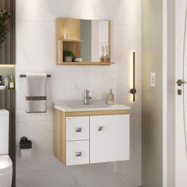 Imagem de Conjunto Smart 60 Suspenso - Fabribam, Branco/carvalho