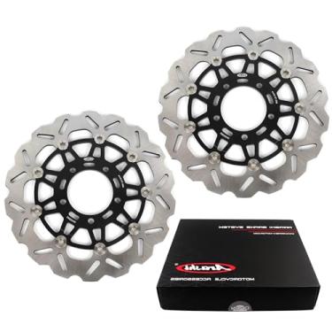 Imagem de Discos de freio dianteiro Arashi Rotores para Kawasaki Ninja ZX6R 05-16, ZX10R 04-07, EX650 Ninja 650R ER6N ER6F Versy-s 650 1000 Vulcan 650 S, Z750 Z1000 Z1000SX, Ninja 1000 10000 SX, preto