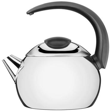 Imagem de Chaleira Tramontina em Aço Inox Cabo Preto 18 cm 2,2 L 61482183