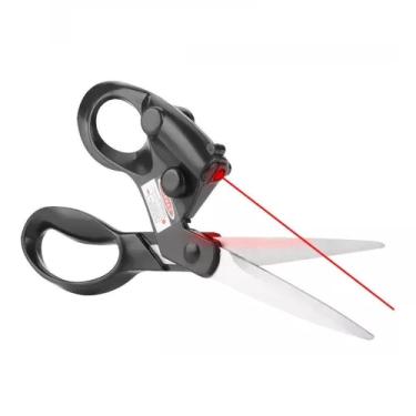 Imagem de Tesoura Mira Guia Corte Laser Tecidos Patchwork Artesanato Papel Raio Precisao Multiuso Costura