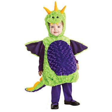 Imagem de Underwraps Fantasia infantil para bebês com barriga de dragão, Verde, Large (2T-4T)