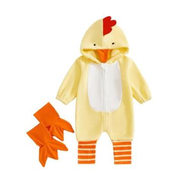 Imagem de Fantasia de bebê CIYCUIT Chick com capuz de 6 a 12 meses