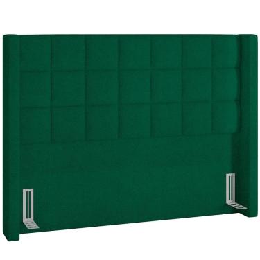 Imagem de Cabeceira Cama Box Casal 195 cm P05 Paris Bouclê Verde - Lyam Decor