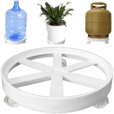 Imagem de Suporte Botijão de Gás, Com Rodinhas Giratórias 360 Para Plantas Galão