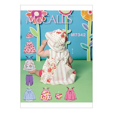 Imagem de McCall's Patterns M7342 Infants' Back-Bow Dresses, Panties, Leggings and Bucket Hat, All Sizes