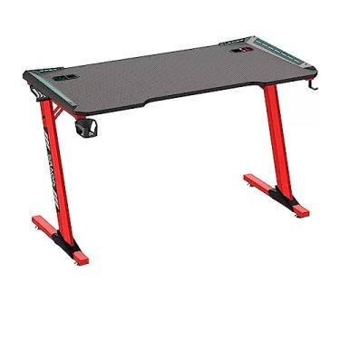 Imagem de Mesa de computador para escritório em casa, mesa de jogos, mesa de computador, mesa de escritório, mesa de escritório, mesa atlética, com luzes, mesa de computador, mesa (cor: 1, tamanho: 100 * 60