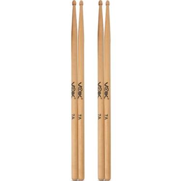 Imagem de Pares de Baquetas Ponta de Madeira Maple Voik 7A, 2