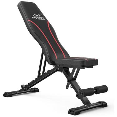 Imagem de Banco Multiuso para Treino Corpo Inteiro em Casa, FLYBIRD, Preto