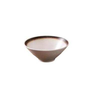 Imagem de hezhuhe2258 Tigela de cereais 22 cm tigela de macarrão chinês lamian casa vintage chapéu de bambu tigela de sopa tigela de sopa tigela de macarrão instantâneo tigelas de sopa para cozinha (B)