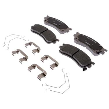 Imagem de ACDelco Conjunto de pastilhas de freio a disco dianteiro de cerâmica prata 14D893CHF1 com molas e clipes