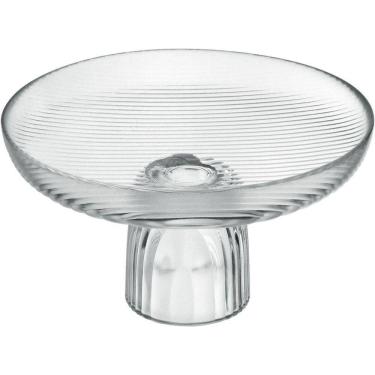 Imagem de Centro Mesa Fruteira Home&co Com Pe Vidro 17x25 Transparente