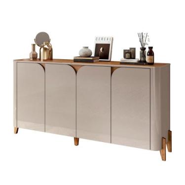 Imagem de Aparador Buffet Sala Memphis com Pés de Madeira Maciça - CASA D, Off W