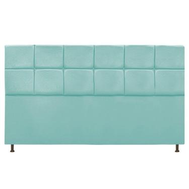 Imagem de Cabeceira Damares 195 Cm King Size Com Botonê Suede Azul Tiffany