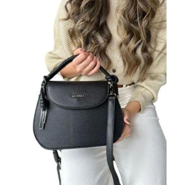Imagem de Bolsa Feminina Transversal Com Alça Em Corda Lyssa Preta