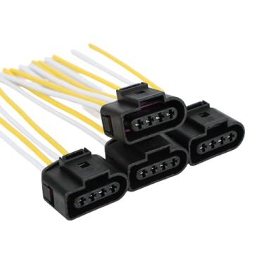 Imagem de Conector de bobina de ignição para VW Jetta Golf Passat CC Tiguan, para AUDI A3-A8 S4 S5 Q7 R8 TT, substitui 1J0973724 4 peças