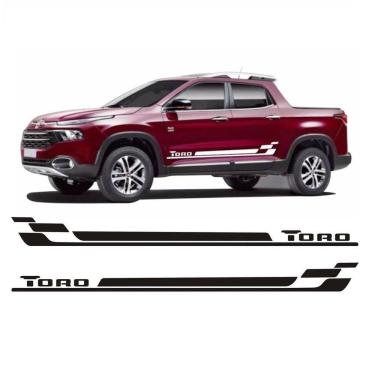 Imagem de Faixa Lateral Fiat Toro Ft2 Adesivo Freedom Colante