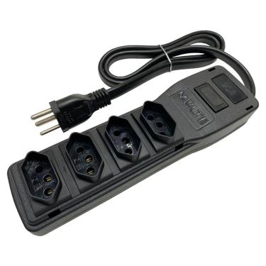 Imagem de Filtro De Linha Power Line Plps4t 20a Com Cabo Bivolt 4400va 3 X 2,5 Mm - 21947 - Multicraft