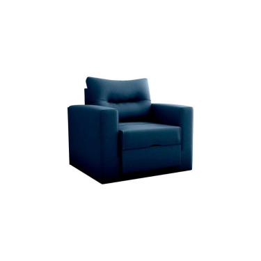 Imagem de Sofa Cama Poltrona 1 Lugar Solteiro 0,90 Larg Marissol Matrix Suede Azul