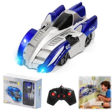 Imagem de Carrinho de Controle Remoto Recarregavel Escalador, Sobe na Parede e Teto, 360 Graus Rotacao com Farol, Brinquedo Presente para Meninos e Meninas