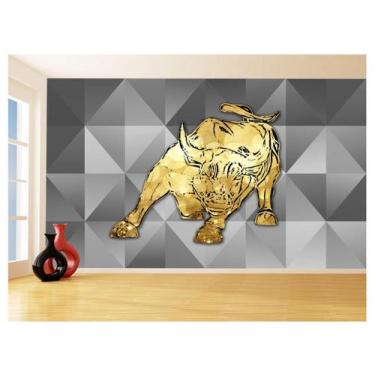 Imagem de Papel De Parede 3D Animais Pop Art Touro Bull 3,5M Pxa208 - Você Decor