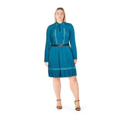 Imagem de City Chic Vestido feminino plus size - Myra, Azul-petróleo, 52