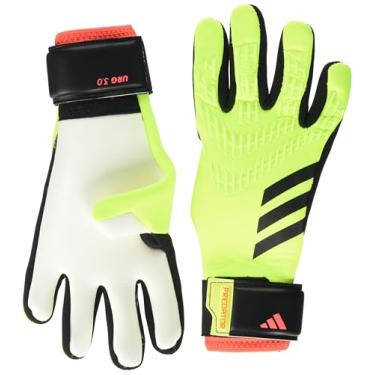 Imagem de adidas Luvas de goleiro unissex para adultos League Predator, amarelo solar/preto/vermelho solar, 5