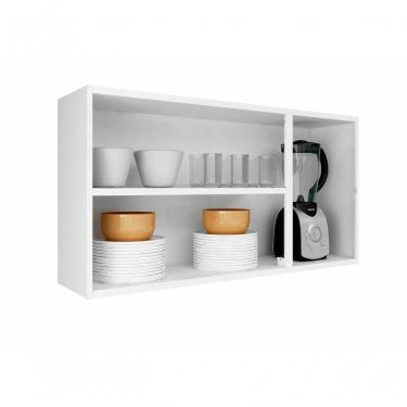 Imagem de Armario Aéreo Com Vidro Cozinhas Itatiaia Luce - 3 Portas - Branco