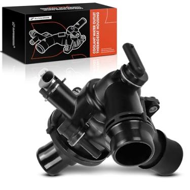 Imagem de A-Premium Conjunto de carcaça do termostato de refrigeração do motor com termostato e sensor compatível com Mercedes-Benz C-Klasse, CLS, E-Klasse, GLE, GLK-Klasse, Marco Polo Camper, SLK, Sprinter