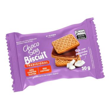 Imagem de Choco Soy Biscuit Tradicional Biscoito com Coco Coberto com Chocolate 30g