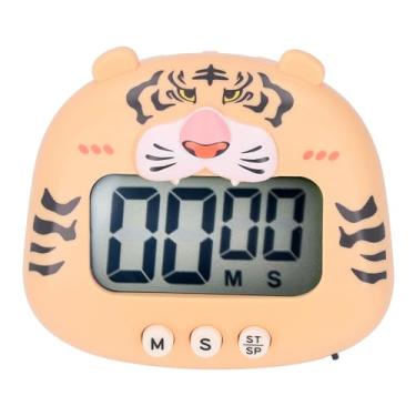 Imagem de Aramox Timer de Cozinha Digital Design Fofo de Animais, Operação Fácil, Alerta de Flash de Tempo Preciso para Cozinhar, Fitness, Estudo (tigre amarelo)
