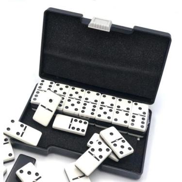 Imagem de Dominó Profissional 28 Peças Com Maleta Duas Cores 2 Faces - Domino Id