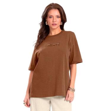 Imagem de T-shirt Feminina Endless Oversized Create Marrom-Feminino