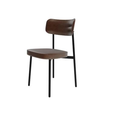 Imagem de Cadeira de Jantar Revestimento Sintetico Alloa Est. Preta