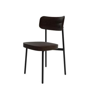 Imagem de Cadeira de Jantar Revestimento Sintetico Alloa Est. Preta