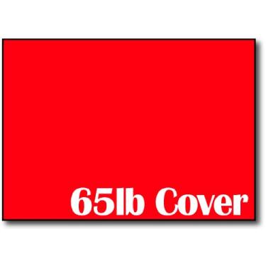 Imagem de Cartões/convites/folhas de cartolina vermelhas de 29,5 kg 12,7 x 17,8 cm (50 folhas)