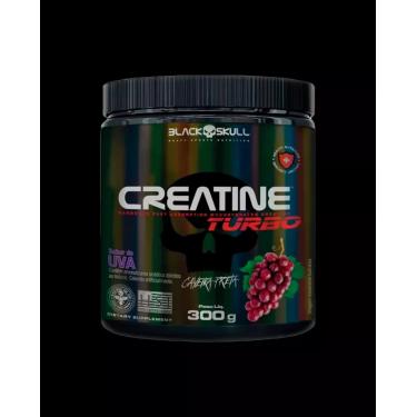 Imagem de Suplemento em pó Black Skull Caveira Preta Turbo carboidratos sabor uva em pote de 300G