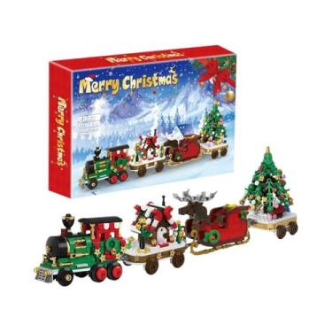 Imagem de Blocos De Montar De Natal Para Crianças, Trem De Natal, Trenó Do Papai