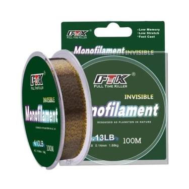 Imagem de Linha De Pesca Fluorocarbono Super Forte Invisível 100m 300m 500m Com 