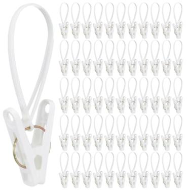 Imagem de Pacote com 120 ganchos de lavanderia multiuso clipes de pendurar a granel com clipes de cabide de corda de plástico para roupas de bebê organizador de armário para calças chapéu meia bota sutiã toalha